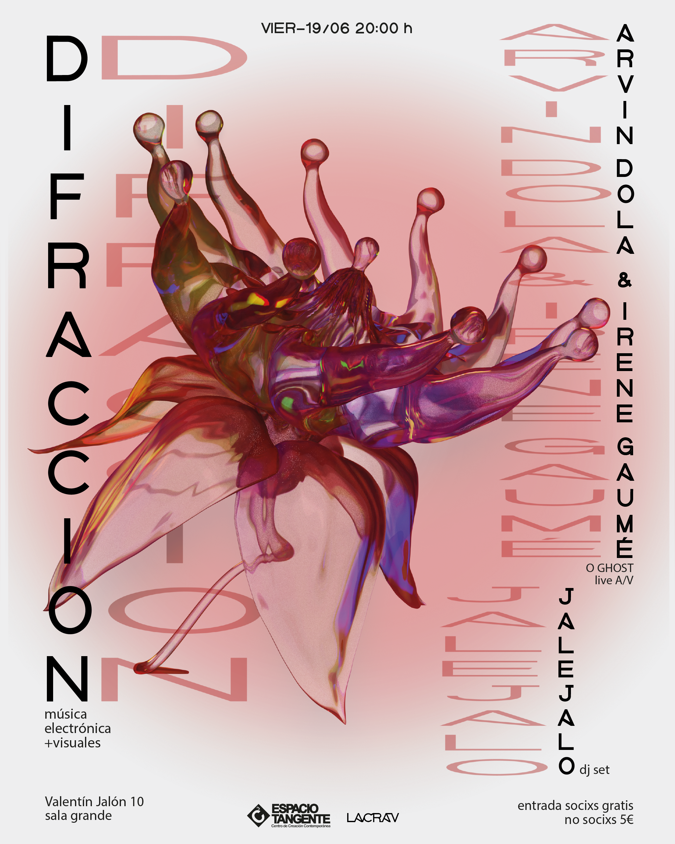 Difracción #2: arvin dola - irene gaumé “o ghost” / jalejalo en Espacio Tangente, Burgos