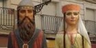 Bailes tipicos a cargo de los Danzantes y los Gigantones en Monasterio de Santa María la Real de Las Huelgas, Burgos